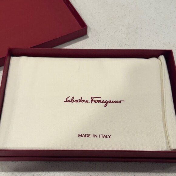 Salvatore Ferragamo NWT Black Notebook with Burgundy Box - Picture 2 of 7